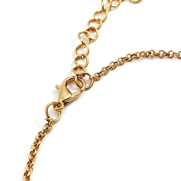 Gold Tone Bracelet & Druzy Charm - Picture 6 of 9
